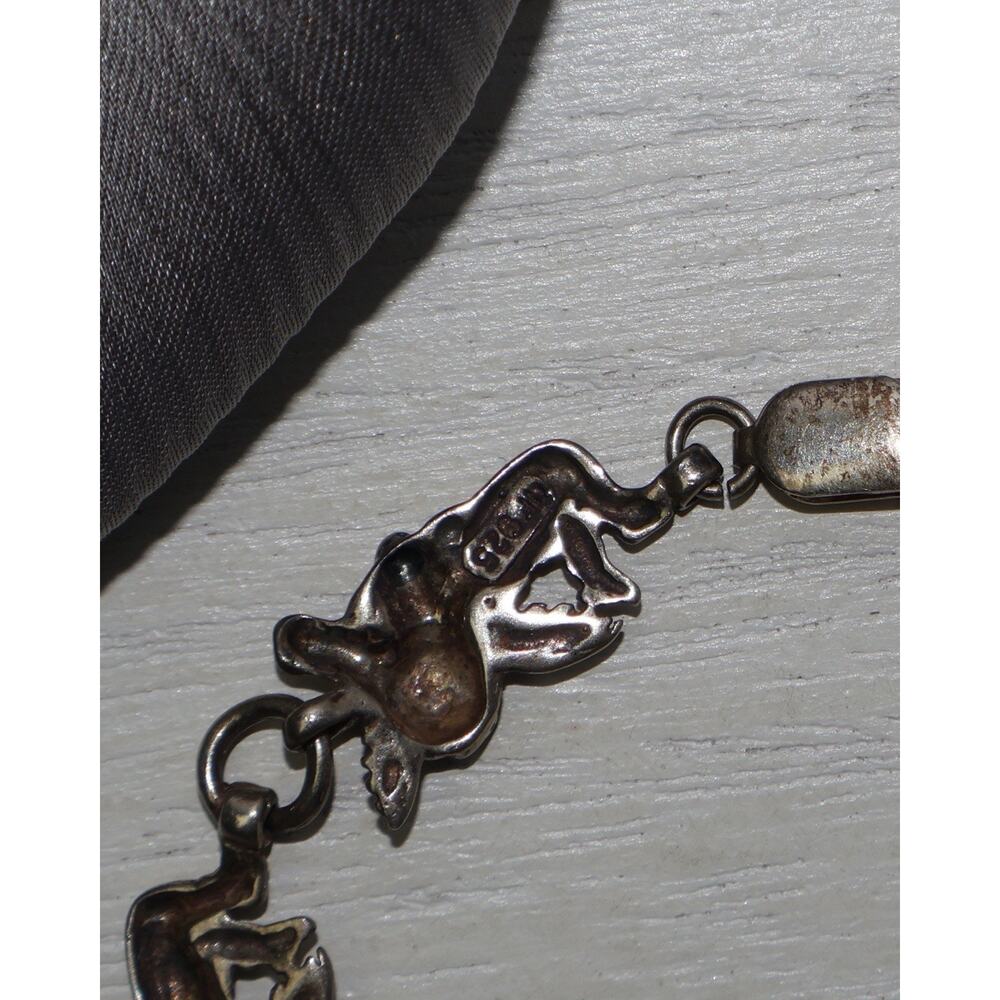 Vintage Sterling Silver Winged Angels Bracelet 12.9G / 7.25in - Picture 5 of 5